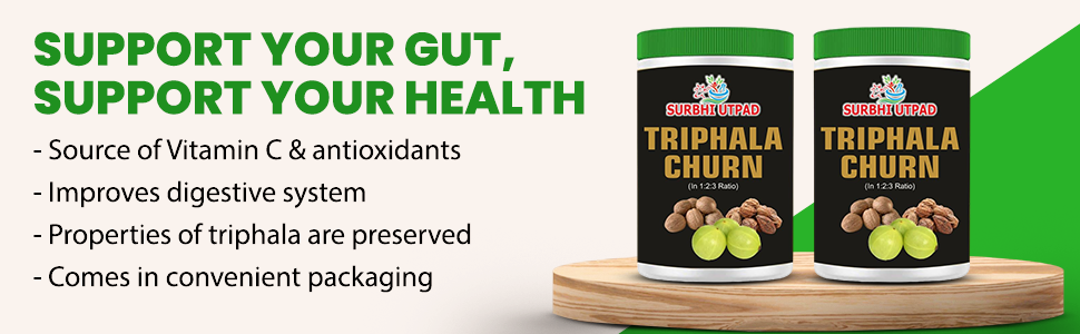 Triphala Powder churna in 1:2:3 Ratio | Harad, Baheda & Amla 400g | Pack of 200g x 2