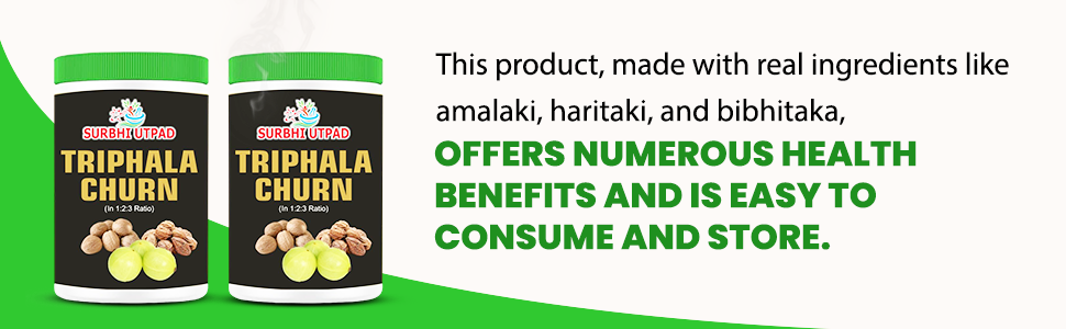 Triphala Powder churna in 1:2:3 Ratio | Harad, Baheda & Amla 400g | Pack of 200g x 2