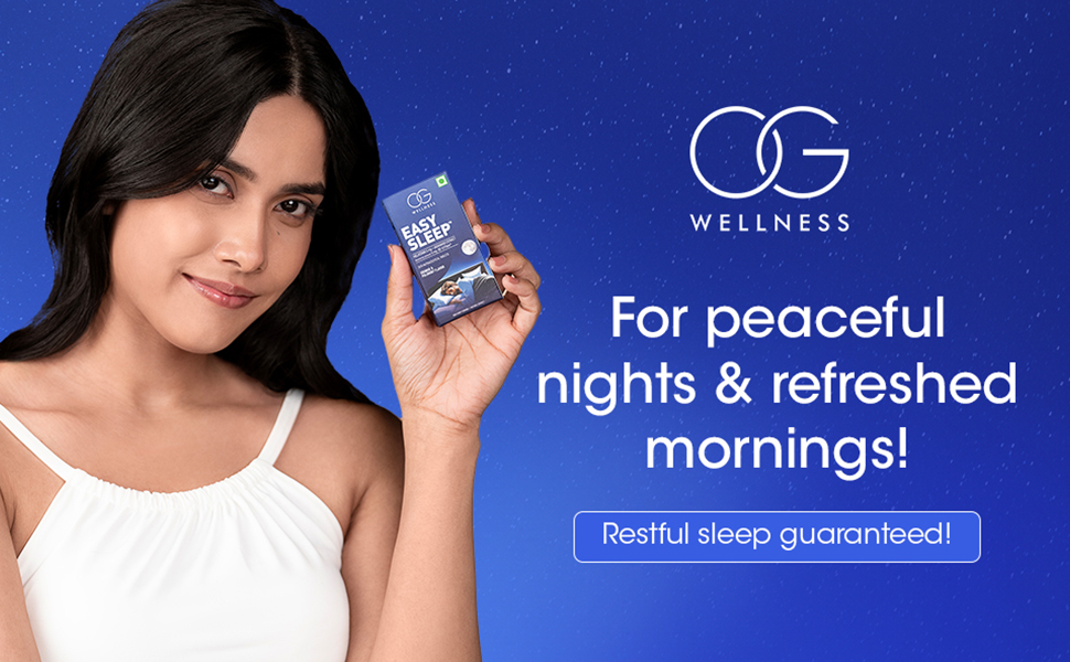 OG WELLNESS Easy Sleep – Melatonin 5mg with Jatamansi Extract | Natural Sleep Aid Chew Mints | Non-Habit Forming | Orange & Polomint Flavor | 30 Mints for Relaxation & Deep Rest