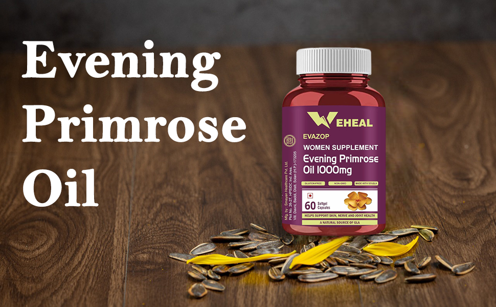 Evening Primrose Oil 1000MG- Women's Health (60 Softgel Capsules)-Pack of 1