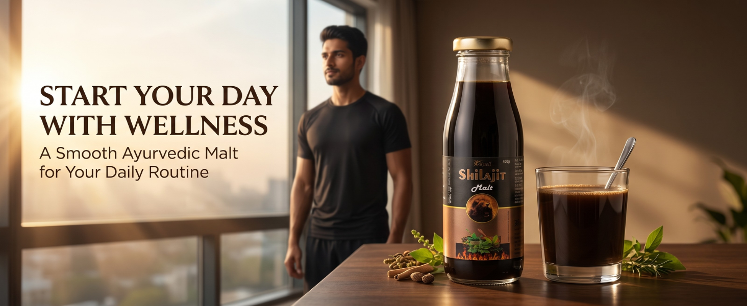 Knoll Shilajit Malt 400g | Ayurvedic Herbal Malt | With Shilajit, Ashwagandha, Shatavari & Amla | Premium Glass Bottle | Daily Wellness Supplement Smooth & Easy-to-Consume Malt