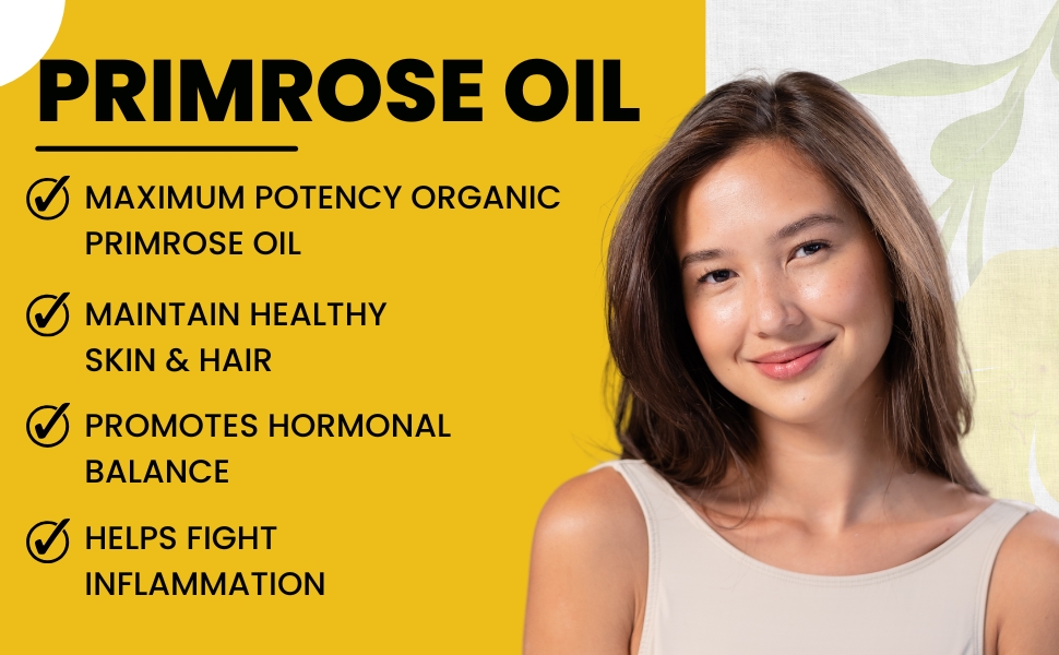 HealthAid Evening Primrose Oil 1000mg with Vitamin E | Supports Skin Health & Hormonal Balance | Rich Source of Omega-6 | 60 Softgel Capsules