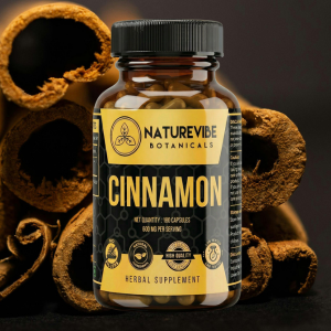Cinnamon Capsules 180 Veg Capsules by Naturevibe Botanicals Ceylon Cinnamon Bark Powder Supplement | Plant-Based Source of Natural Antioxidants | Daily Herbal Wellness Support