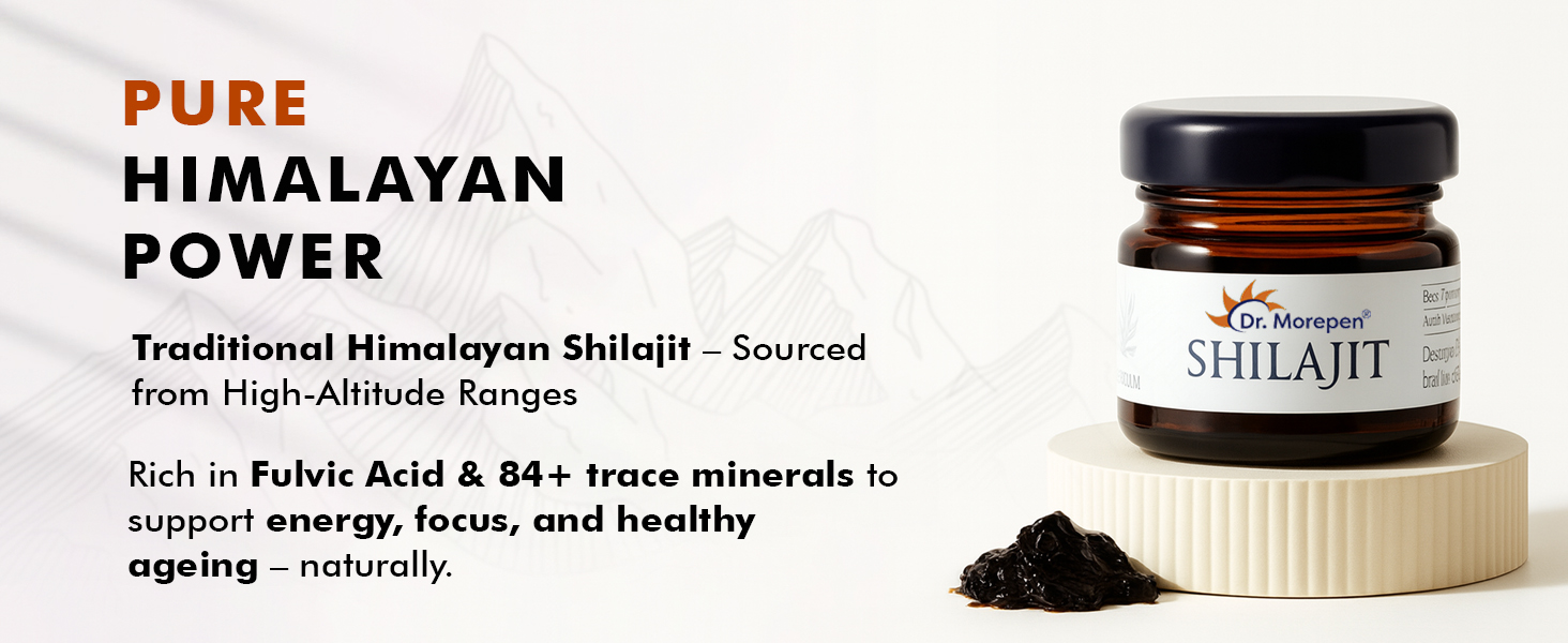 DR. MOREPEN Shilajit Resin | 100% Pure Himalayan Extract | Natural & Safe | 15gm
