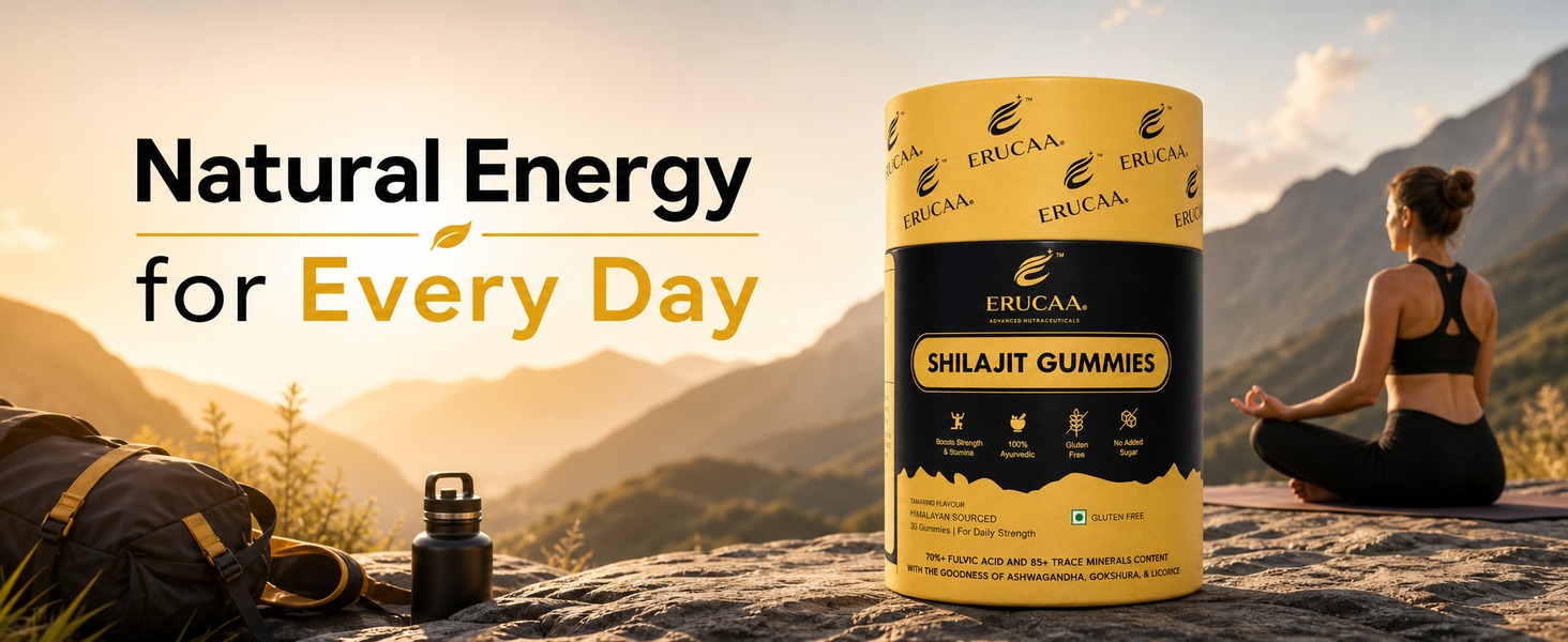 Shilajit Gummies | Himalayan Sourced | 70%+ Fulvic Acid & 85+ Trace Minerals | With Ashwagandha, Gokshura & Licorice | Tamarind Flavour | 30 Gummies