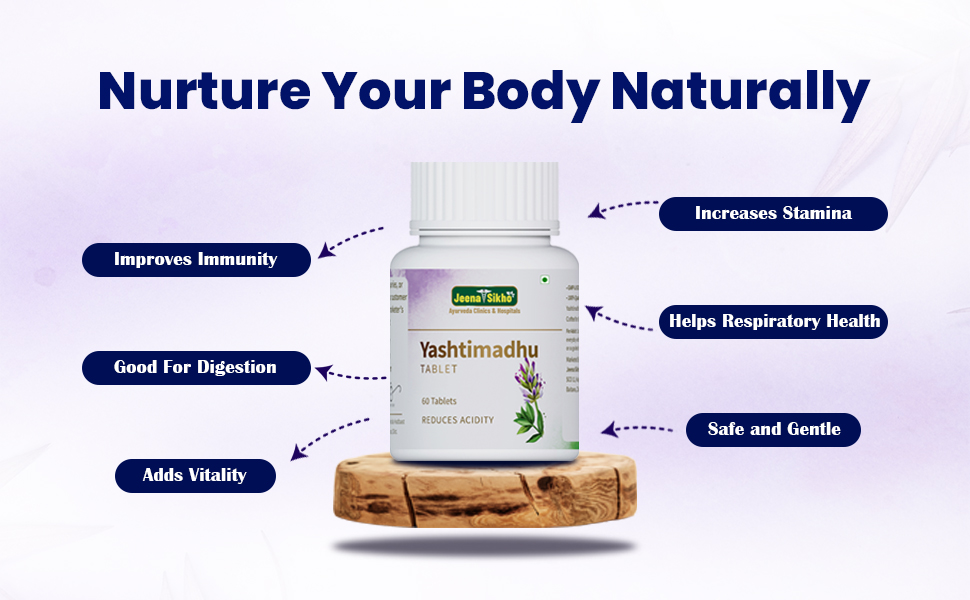 Jeena Sikho Yashtimadhu Tablets | Natural Immunity & Stamina Boosting Supplement | Naturally Blended With Yashtimadhu Extracts | Overall Health Multivitamin, 60 Tablets