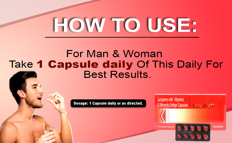 Lycoberi Capsules Multivitamin with 18 Essential Vitamins and Minerals for Improved Energy, Focus Supports Immunity and Growth health for Men & Women's (2 X 10) 20 PC