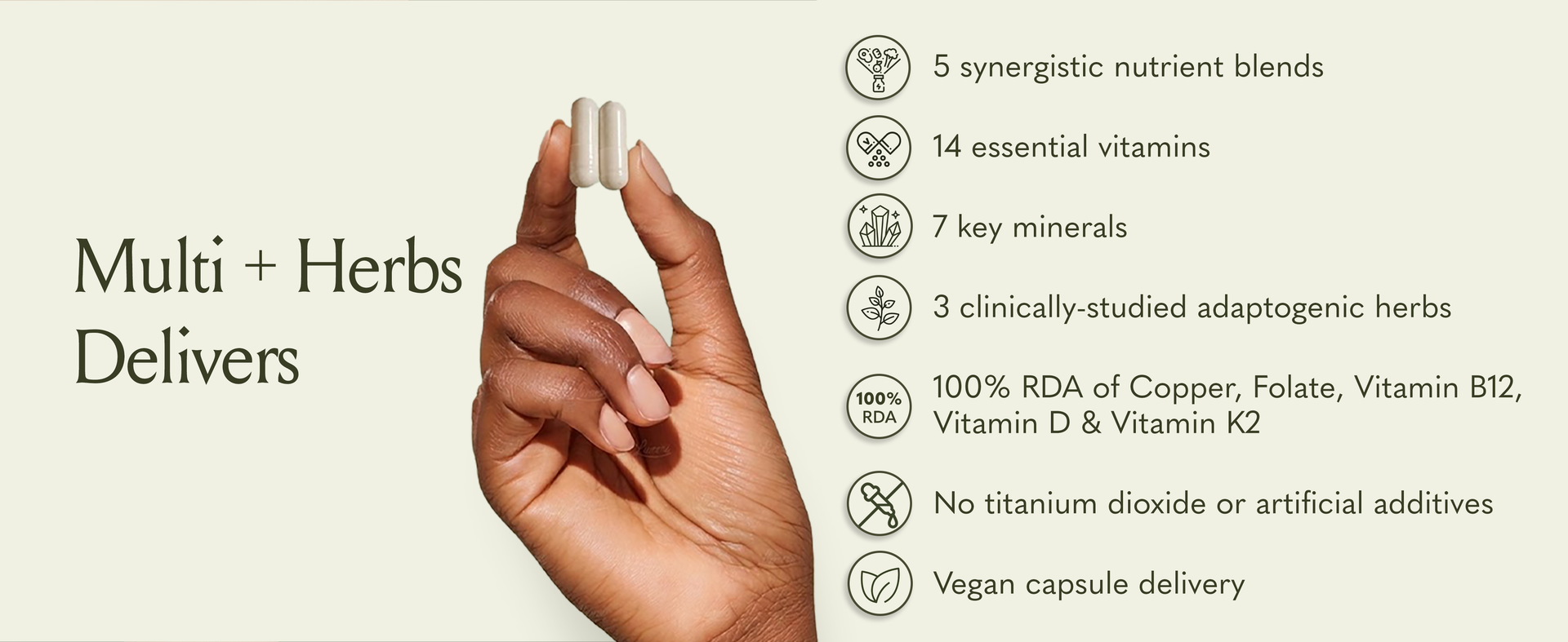 LightYears Multi + Herbs | Vitamins, Minerals & Herbs | Boosts Energy, Supports Immunity & Memory | Supports Bone & Joint Health | No Titanium Dioxide | 60 Capsules