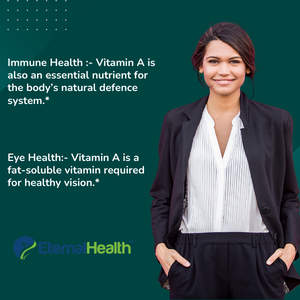 EternalHealth Vitamin A (Double Strength) with Bilberry Extracts and Retinyl palmitate Extracts- High Potency Form - Supports Healthy Vision & Immune System and Healthy Growth – 90 Veg Capsules