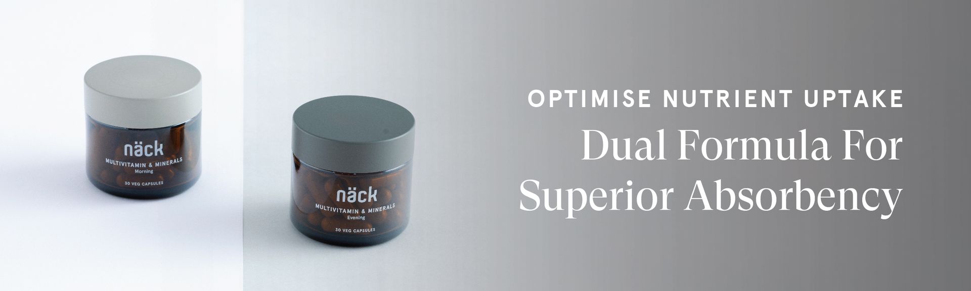 Näck Multivitamin & Mineral Dual Formula | Morning & Evening Formula | Superior Absorbency | 100% RDA for 21 Essential Vitamins and Minerals | 60 Veg Capsule