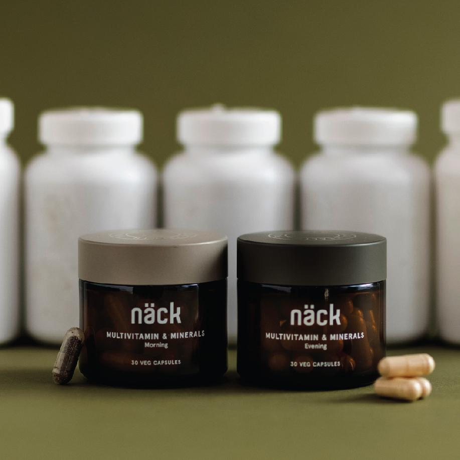 Näck Multivitamin & Mineral Dual Formula | Morning & Evening Formula | Superior Absorbency | 100% RDA for 21 Essential Vitamins and Minerals | 60 Veg Capsule