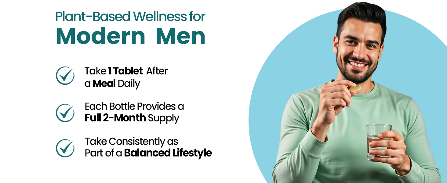 ZEROHARM Multivitamin Tablets for Men | Whole Food Multivitamin with Essential Vitamins A, B, C, D, E & Iron, Zinc, Magnesium | Daily Supplements for Immunity & Energy Support | 60 Veg Tablets