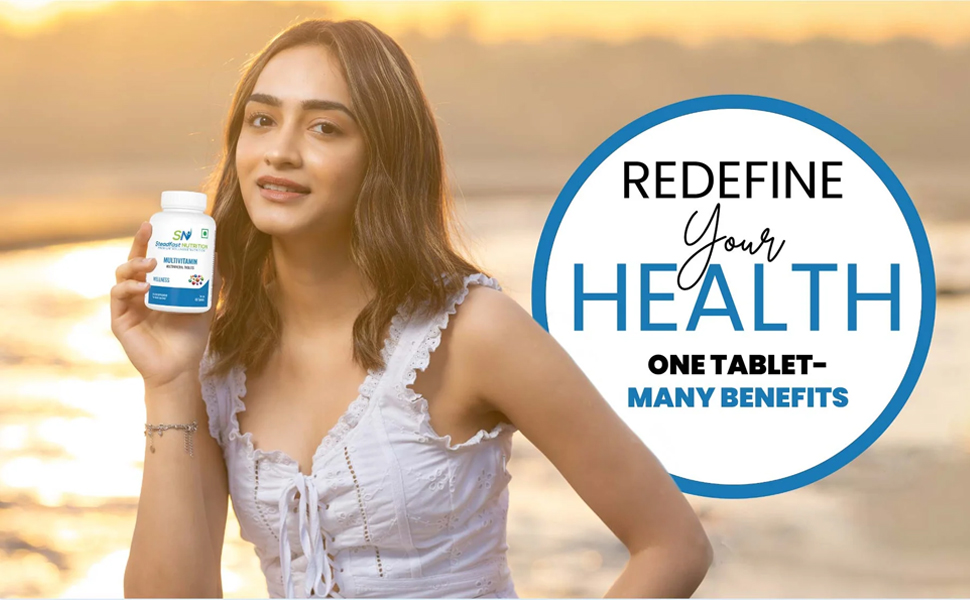 Steadfast Nutrition Multivitamin Multi Minerals Vitamins Omega-3 Fatty Acids Immunity Booster (60 Tablets)