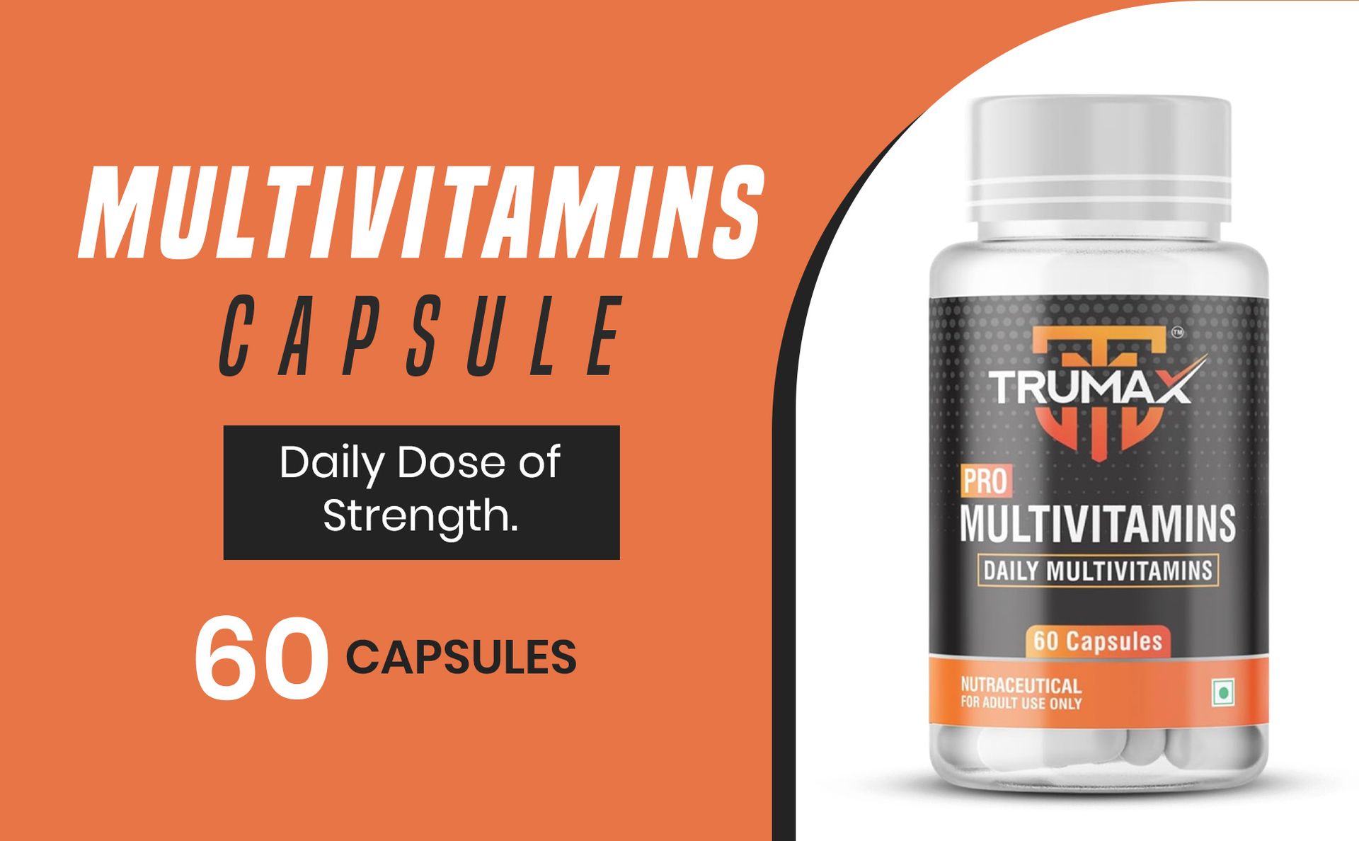 Pro Multivitamins Capsules 60 Counts with Essential Minerals, Zinc & Vitamins for Stamina & Immunity Daily Supplement for Men & Women