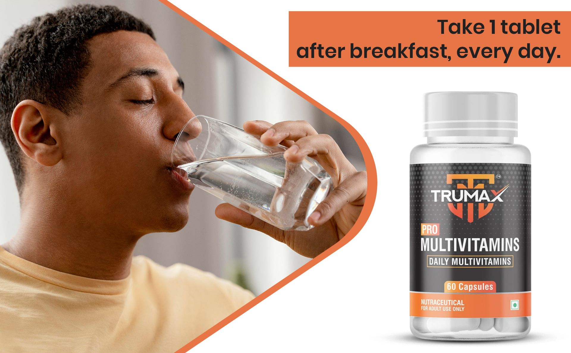 Pro Multivitamins Capsules 60 Counts with Essential Minerals, Zinc & Vitamins for Stamina & Immunity Daily Supplement for Men & Women