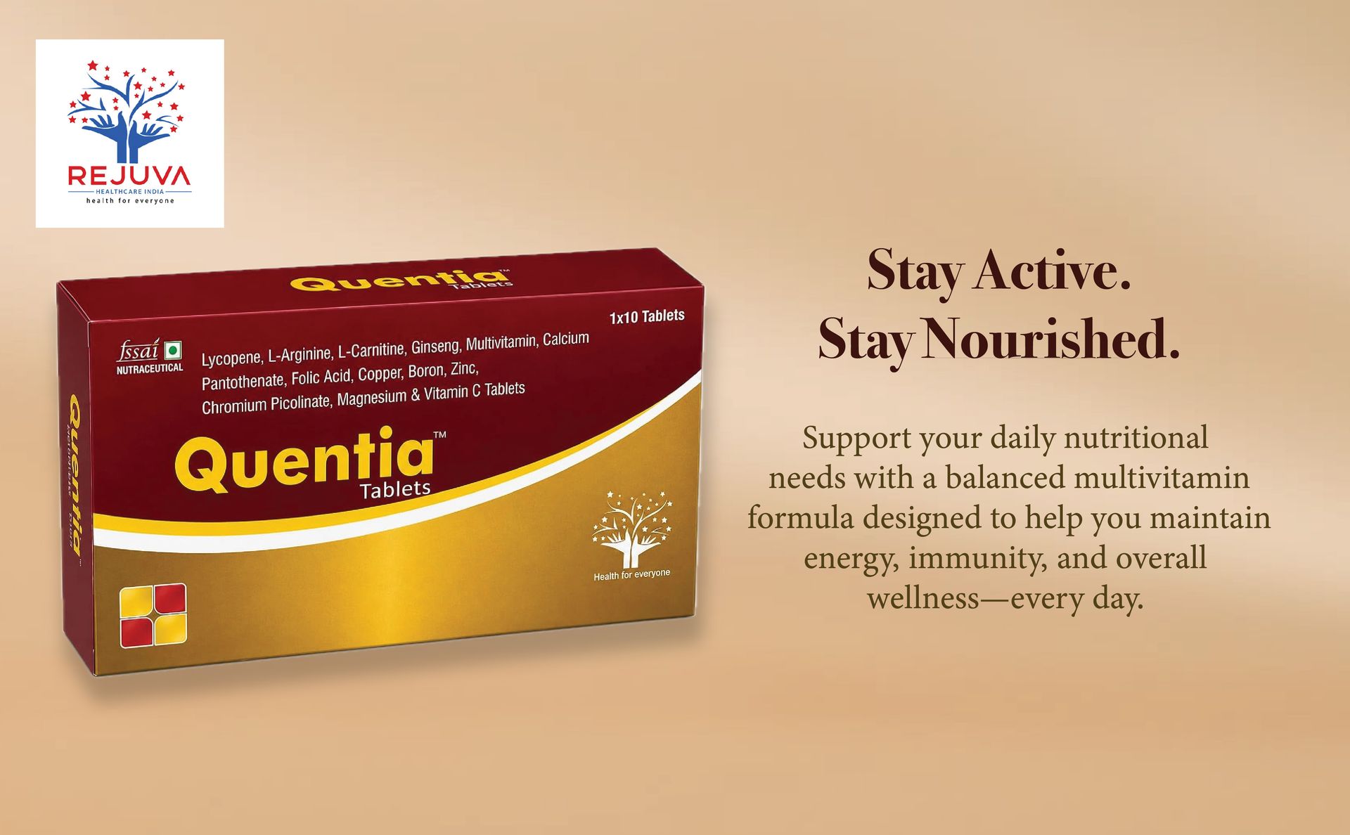 Multivitamin Tablets for Men & Women | Multivitamins, Multiminerals, Antioxidants with Ginseng, Lycopene, L-Arginine & Vitashine™ Vegan Vitamin D3 | Daily Energy & Immunity Support | 1x10 Tabs