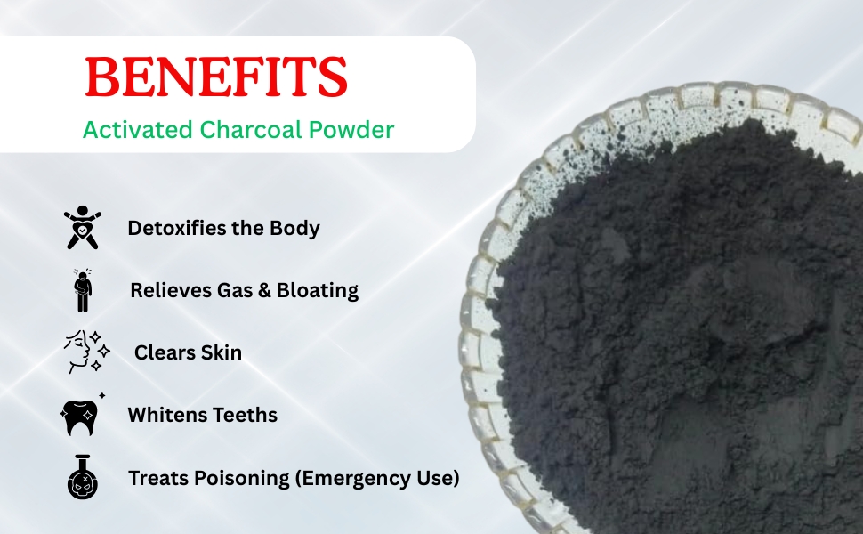 IndianJadiBooti Pure Activated Charcoal Powder | Ultra-Fine Botanical Base for DIY Face Masks, Natural Oral Care, Soap Making & Deep Cleansing - 100gm