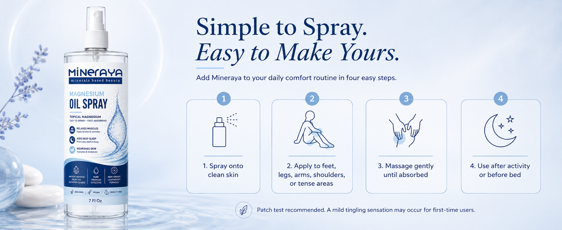 Magnesium Oil Spray. Topical Magnesium Chloride for Muscles Pain & Joints stiffness. Promotes Better Sleep & Muscle Recovery. Quick Absorbing, Non Greasy - 200ml