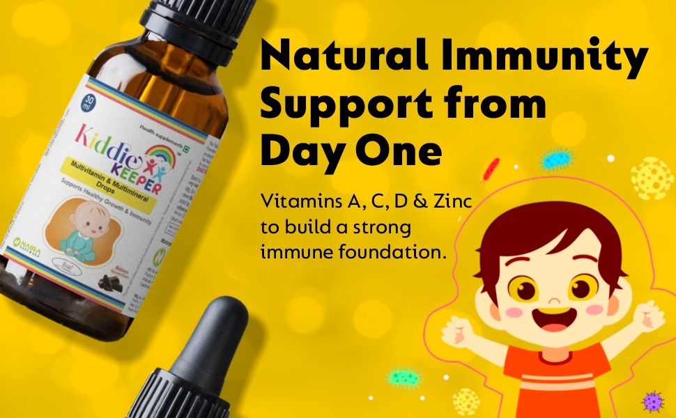 Multivitamin & Multimineral Drops for Infants | Supports Growth, Immunity & Development | Chocolate Flavour | FSSAI Approved | Baby Health Supplement | 30 Ml