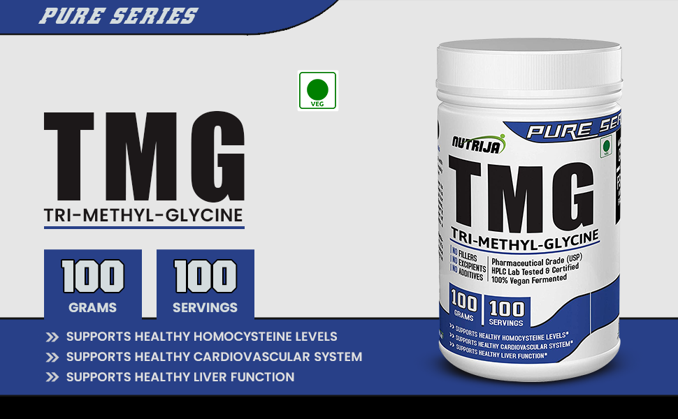 NutriJa Trimethylglycine TMG Powder 500g | Betaine Anhydrous | 500 Servings | Supports Homocysteine Metabolism & Methylation Support