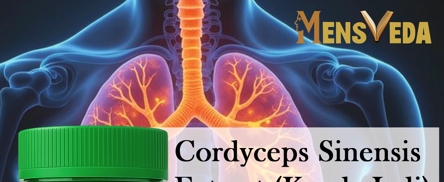 Cordyceps Sinensis (Keeda Jadi) 500mg Supplement with Reishi & Turkey Tail Mushroom Extract | Energy, Stamina & Lungs Support Capsules | 90 Veg Capsules