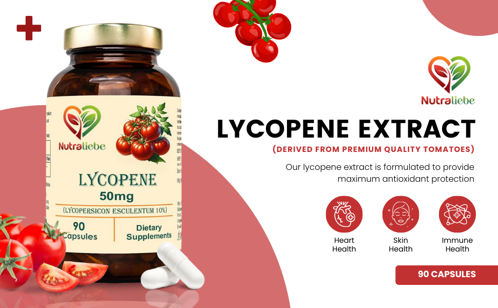 Lycopene Extract 50mg - High Potency Antioxidant Support, 90 Capsules