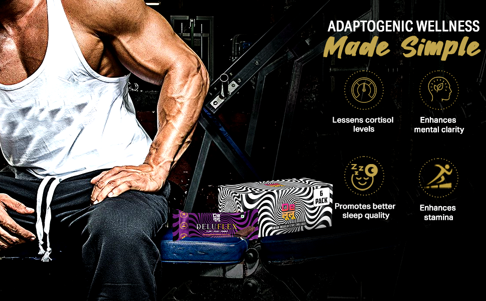 Delulu Deluflex Ashwaganda Ksm 66 Bar With 0g Added Sugar, No Added Flavors & Colors, Plant Based Snack With Herbal Ingredients | Ready To Eat Food Bar | Option For Work, Fitness Routine & Active Lifestyle 25 Gm (Pack Of 6)