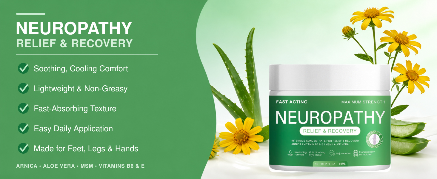 Neuropathy Cream, Neuropathy Pain Relief for Feet with Arnica 1Pack