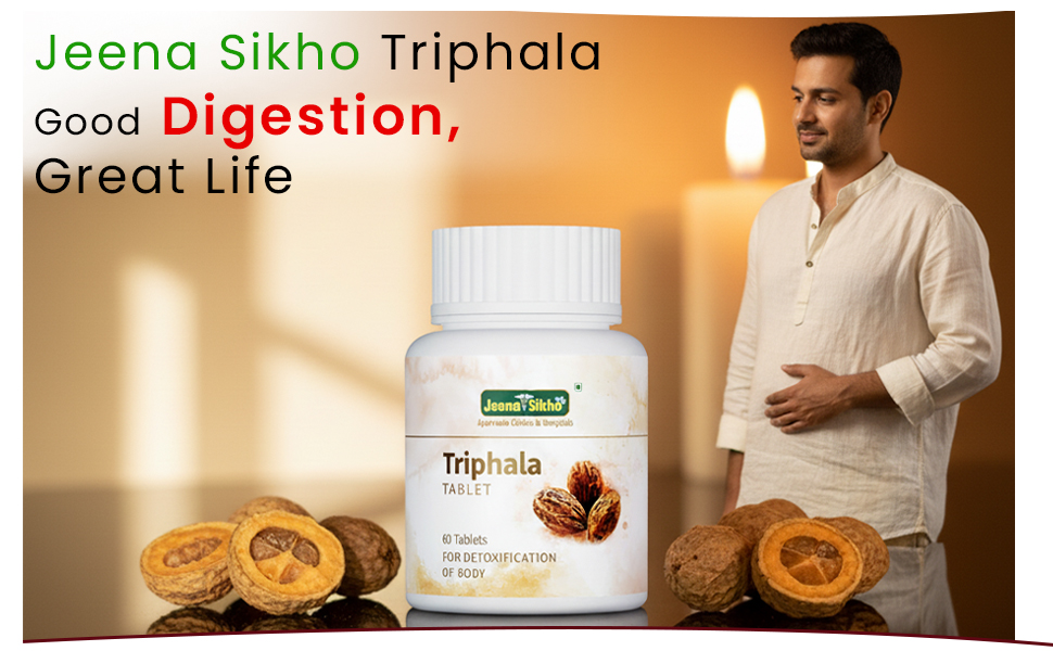 Jeena Sikho Triphala Tablets | Natural Digestive Wellness Supplement | Naturally Blended With Triphala Extracts | Natural Health Multivitamin, 60 Tablets, Pack of 2