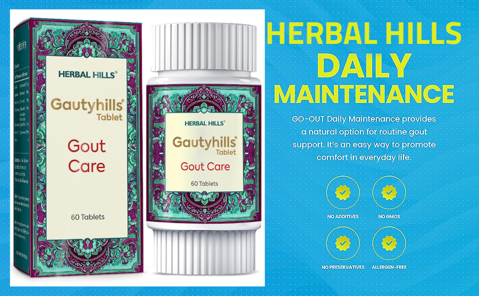 Herbal Hills Gautyhills Tablets | 60 Count | Gout Care