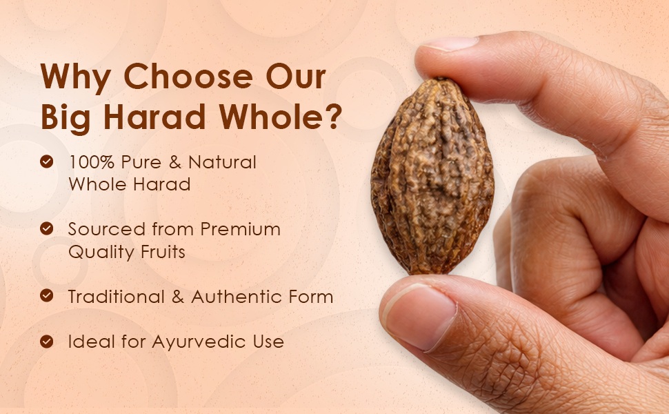 Badi Harad (Haritaki) Whole 200g | Premium Quality Natural Dried Haritaki Fruit | Kadukkai - Karakkaya - Yellow Terminalia Chebula