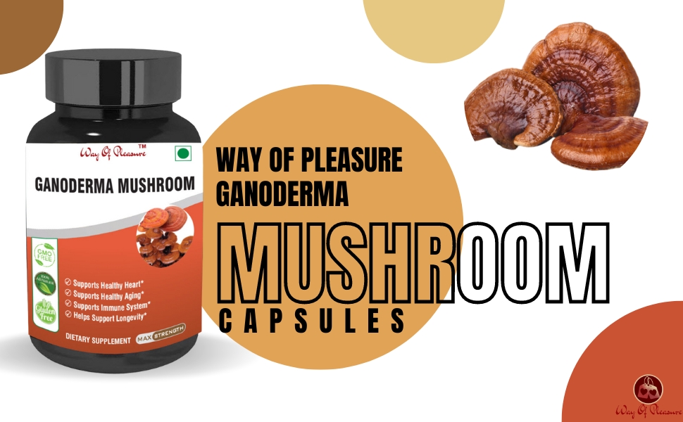 Way Of Pleasure Ganoderma (reishi) mushroom capsule for Immunity Booster and health heart for men & women (60 Capsule)