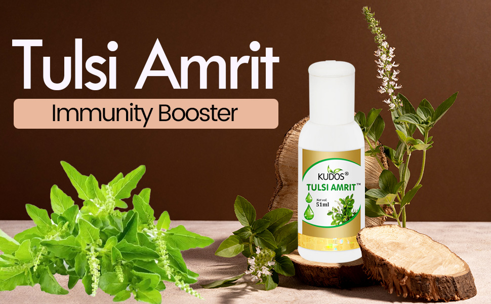 Kudos Ayurveda Tulsi Amrit | Best Tulsi Drops for Immunity Booster - 51ml | Healthy Lifestyle, Pure Ayuvedic & Safe