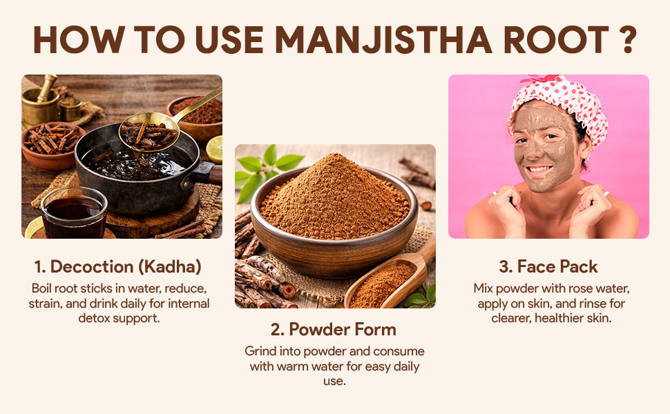 CELLUTION Manjistha Root Sticks - 100gm Majith | Indian Madder | Manjishtha | Manjishta | Manjista | Rubia Cordifolia (100 Grams)