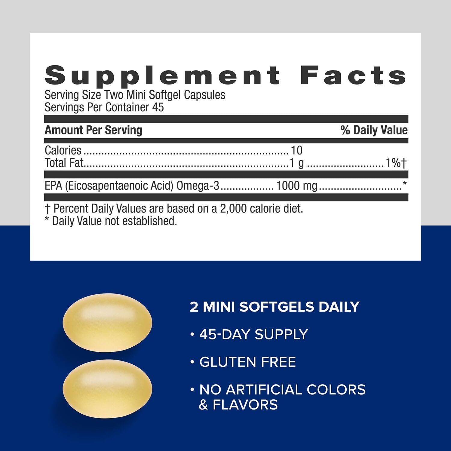 GNC Triple Strength Fish Oil - EPA 1000 Mini Softgels