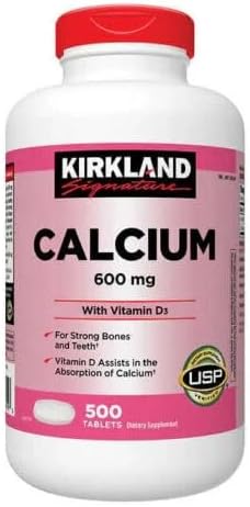 ikj Calcium 600 mg with Vitamin D3 Dietary Supplement 500 Tablets 2