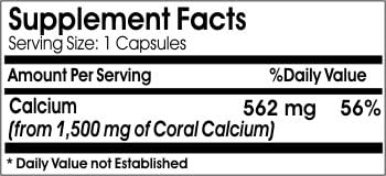 Triple Strength Coral Calcium 1500mg // 200 Capsules // Pure // by PureControl Supplements 3