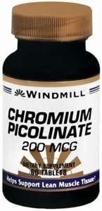 CHROMIUM PICOLINATE TABLETS 200 MCG WINDMILL 2