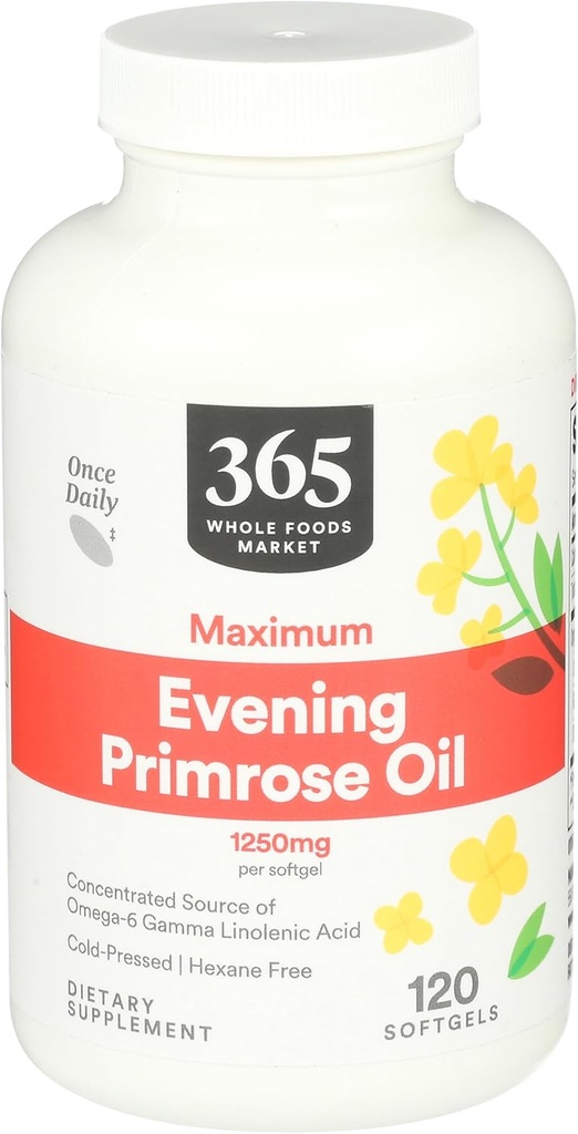 365 by Whole Foods Market, High Potency Evening Primrose Oil 1250mg, 120 Count 2