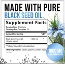 Black Seed Oil Softgels 1000mg - Premium Nigella Sativa Blackseed, Pure Natural Black Cumin Seed Oil & Antioxidant for Skin & Immune Support - Non GMO, Bottled in USA Supplement - 120 Softgels 3