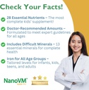 Senior 71+, Allergen-Free Vitamin Supplements, Unflavored Multivitamin Powder with 14 Vitamins & 13 Minerals, Low-Carbohydrate Mineral Supplements, 275g - Solace Nutrition 4