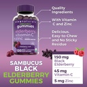 Viva Naturals Organic Sambucus Elderberry Gummies for Adults (120 Count) - 3in1 Black Elderberry Vitamin C and Zinc Immune Support Gummies, Chewable Elderberry Supplements, Zinc Immunity Gummies 4