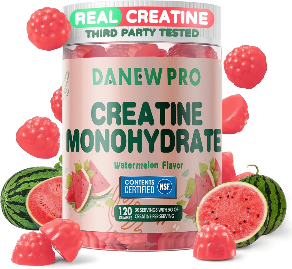 Creatine Monohydrate Gummies 5000mg for Men & Women, Creatine Monohydrate for Muscle Strength, Muscle Builder, Energy Boost, Pre-Workout Supplement(120 Count)-Watermelon Flavor 2