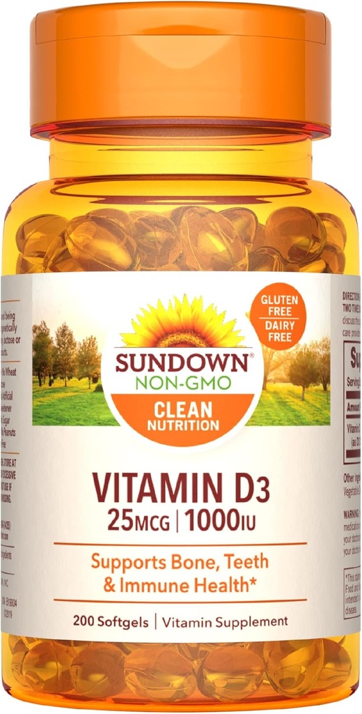 Sundown Vitamin D3, 200 Softgels 2