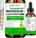 Liquid Magnesium Supplement, Organic 5-in-1 Magnesium Complex Drops 丨 Glycinate, Taurate, Oxide, Malate, Citrate w/L-Theanine, Ashwagandha for Cortisol, Sleep*, Stress, Muscle, 2