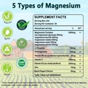 Liquid Magnesium Supplement, Organic 5-in-1 Magnesium Complex Drops 丨 Glycinate, Taurate, Oxide, Malate, Citrate w/L-Theanine, Ashwagandha for Cortisol, Sleep*, Stress, Muscle, 4