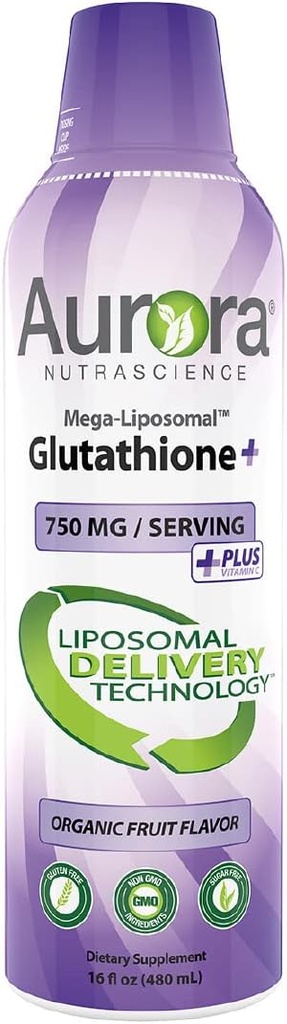 Vida Lifescience Aurora Nutrascience Mega Liposomal Glutathione, 750 mg, and Vitamin C, 3,000 mg, Immune Support and Antioxidant Bundle 3