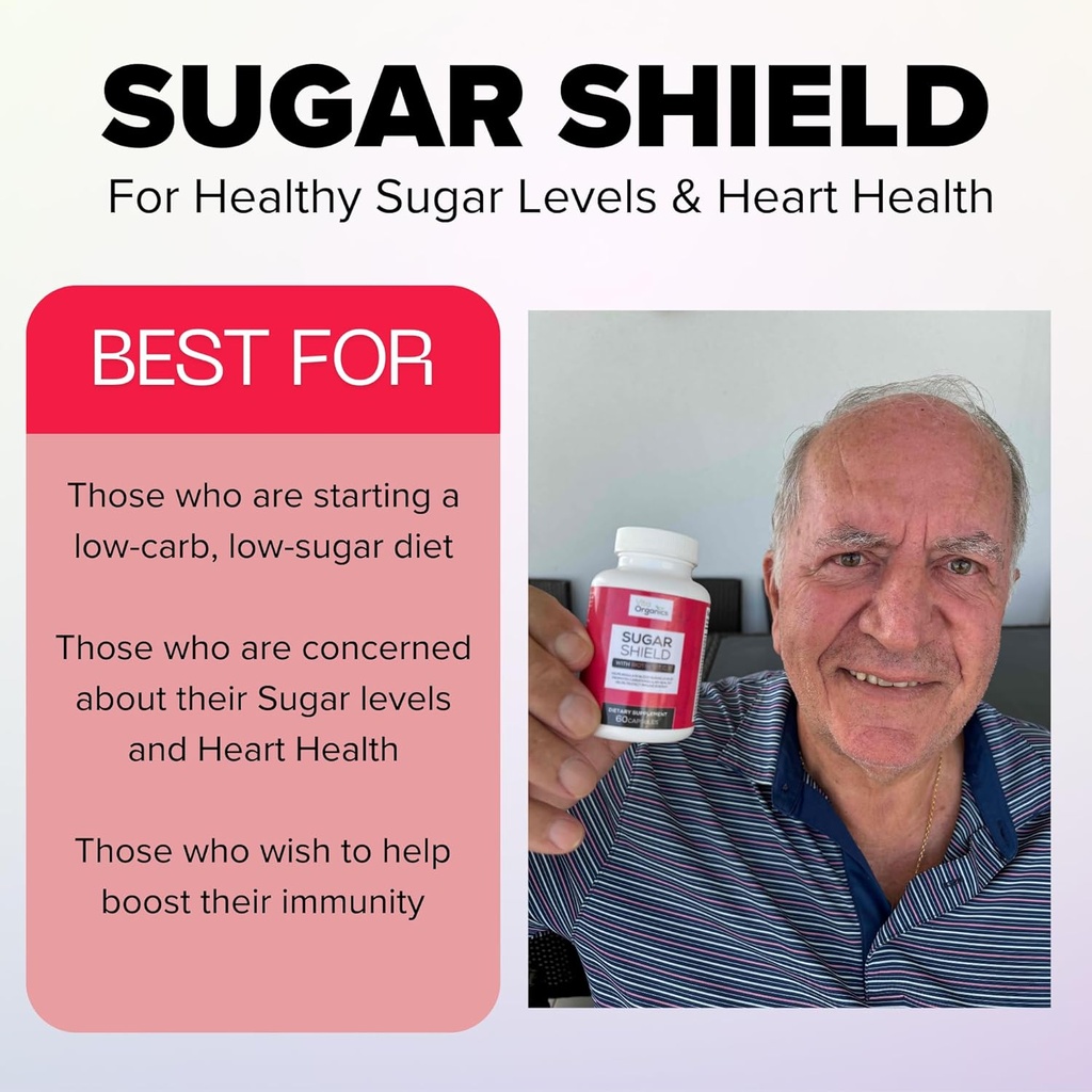 Sugar Shield - Advanced Sugar Support Supplement - Biotin, Magnesium Oxide, Chromium - 60 Veggie Capsules - 30 Days 3