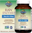 Garden of Life 22 Digestive Enzymes for Men 50 & Over with Bromelain, Papain & Lactase Plus Probiotics & Vitamins B12, Biotin & Zinc – RAW Enzymes – Non – GMO, Gluten-Free, Vegetarian, 90 Capsules 2
