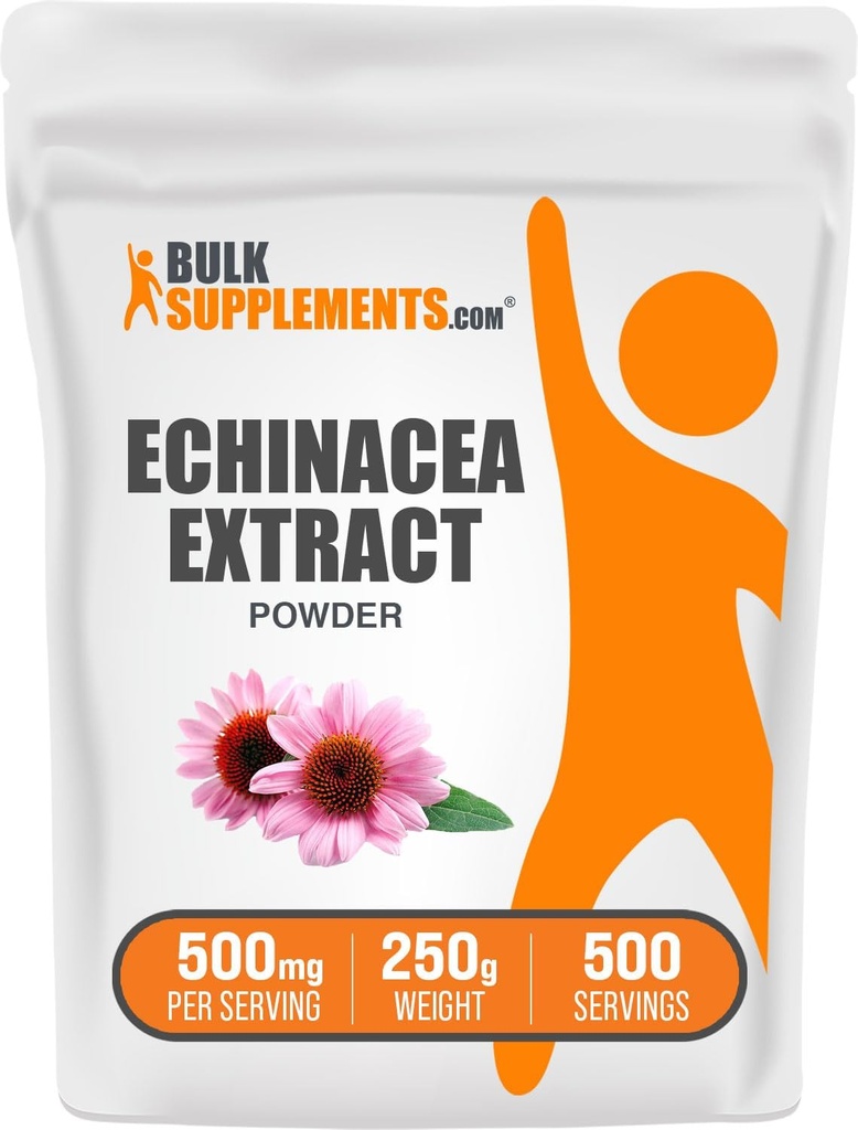 BulkSupplements.com Echinacea Extract Powder - Echinacea Extract, Herbal Supplement for Immune Support - Vegan & Gluten Free, 500mg per Serving, 250g (8.8 oz) (Pack of 1) 2